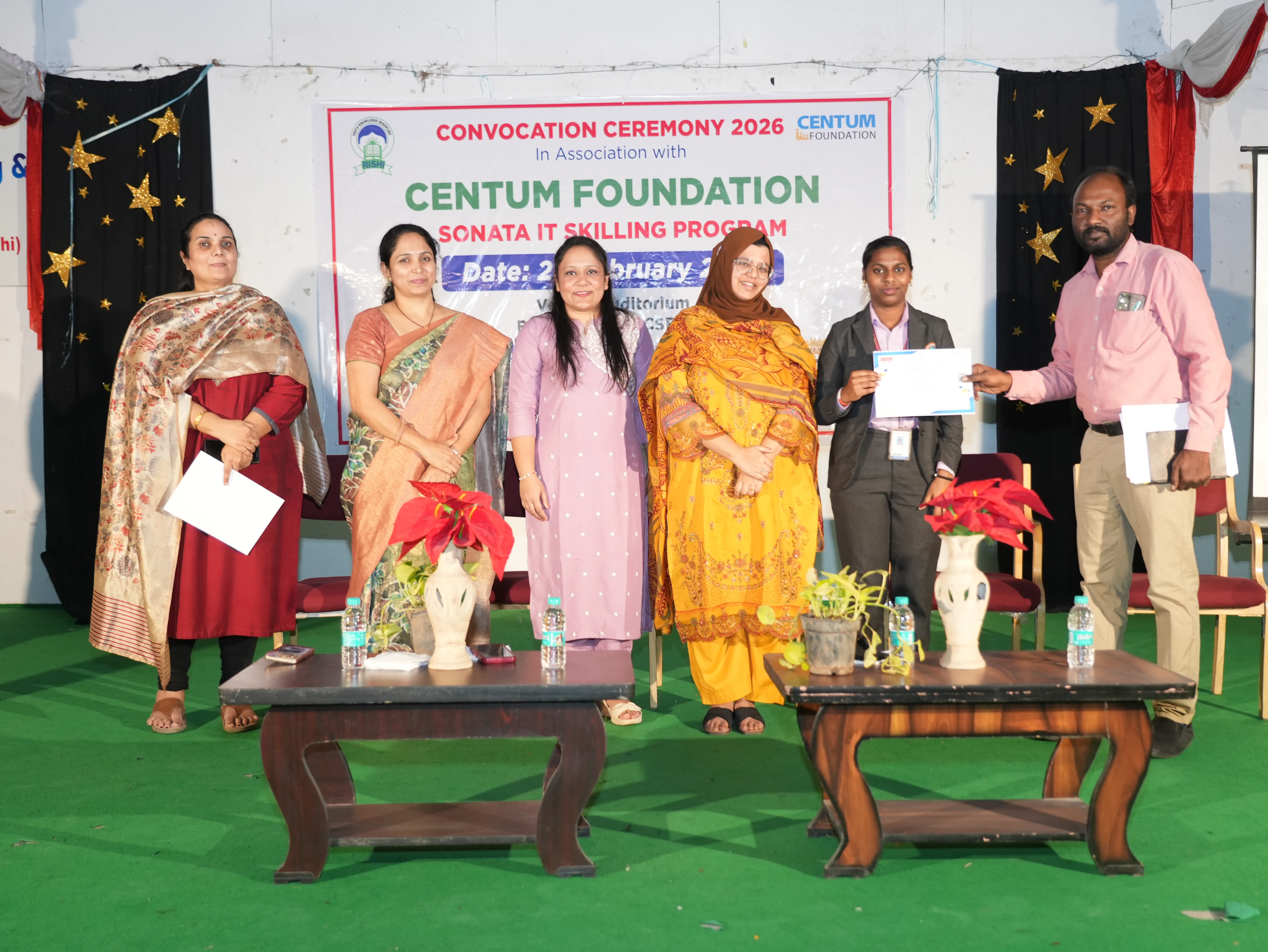 Convocation Ceremony of Sonata CSR through Centrum foundation for 4 th year students - RITW